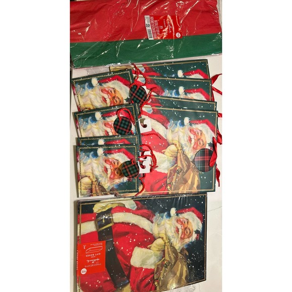Bundle Christmas wrapping 8 bags 3 boxes 1 pack tissue paper - Picture 13 of 13